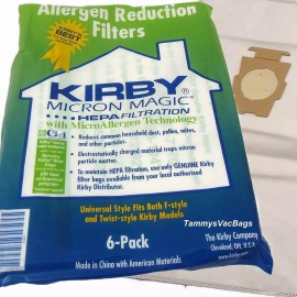 N/A For KIRBY VACUUM BAGS:6 Sentria UNIVERSAL~ F Style MICRON MAGIC Hepa White Cloth