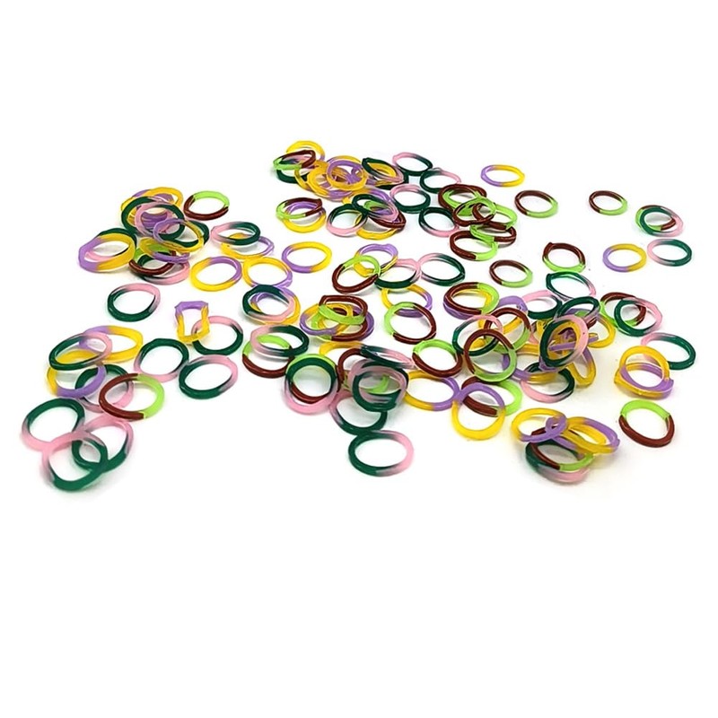 SNAWOP Orthodontic Elastic Rubber Band 5/16" Neon 100PCS Heavy 4.5