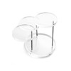 QWORK® 3-Tier Mini Acrylic Display Stand, Round Transparent Acrylic Display