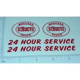 Structo Wrecker w/24 Hour Towing Sticker Set ST-023