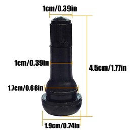 MACHSWON TR413 Reifengummi-Ventilschaft, 10-teiliges Auto-Snap-in-Reifenventilschaft-Set mit Staubkappen für schlauchlose Felgenlöcher an Standard-Fahrzeugreifen