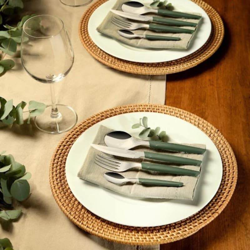 Tramontina Table Fork Leaf LYF 19cm Green Dishwasher Safe Lightweight