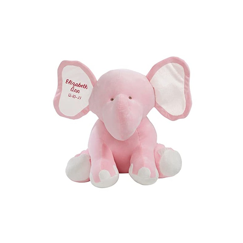 Personalization Universe Embroidered Jumbo Plush Elephant - Pink