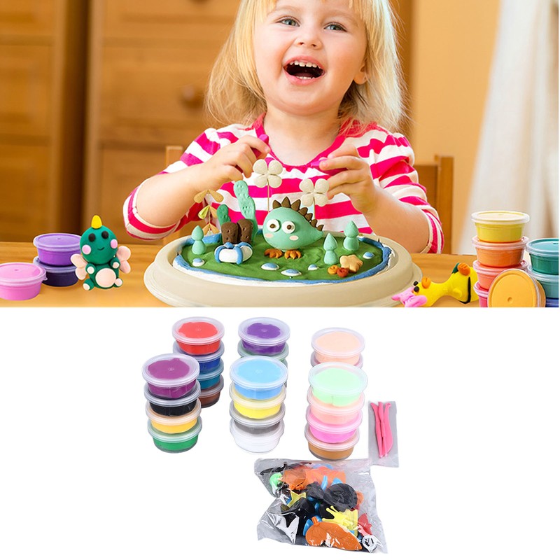 24 Colors Soft Clay Set Innovative Fun DIY Soft Light