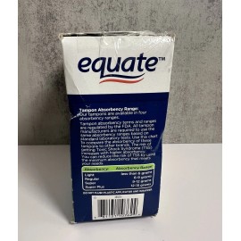 Equate Super Premium Plastic Applicator Tampons 36 Count - Damaged Box