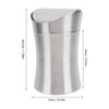 Stainless Steel Desk Trash Can, Swing Lid Mini Desk Garbage