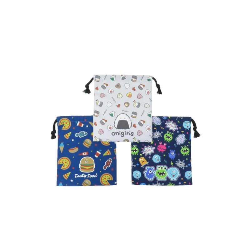KoohaCreate Drawstring Bag Set S x 3 pieces Onigiri Food