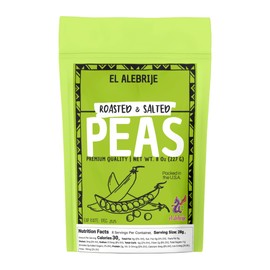 Alebrixes - Roasted & Salted Green Peas 8 Oz - Chicharo con Sal - Delicious Healthy Snack - Premium Quality Protein Rich Snack