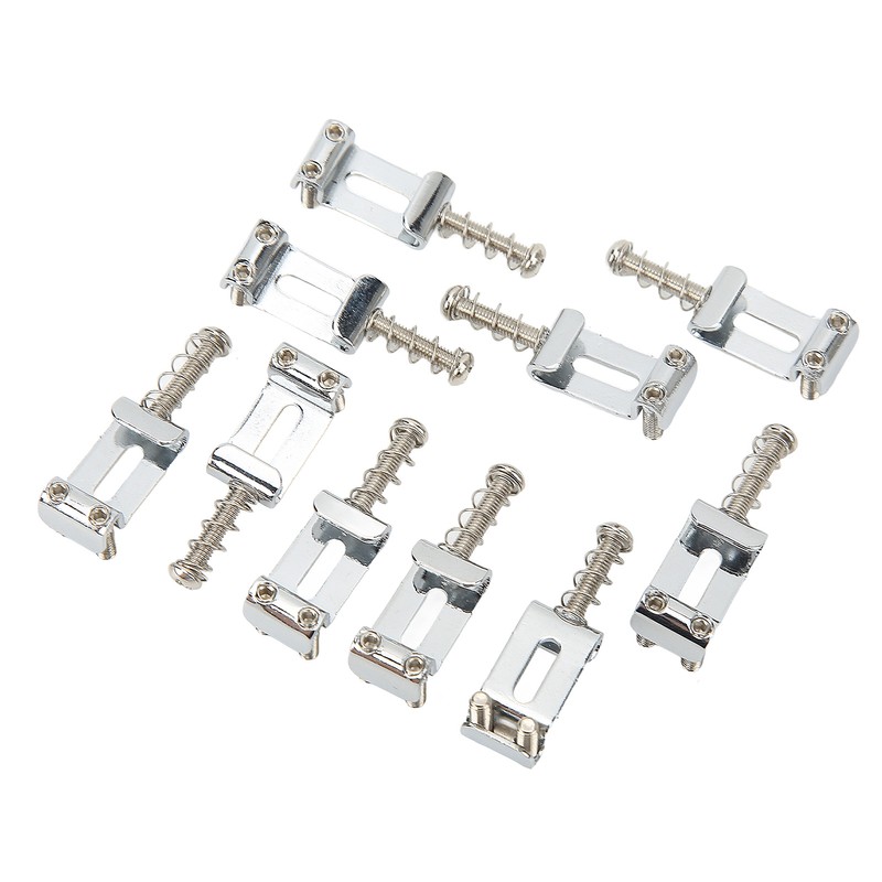 60Pcs Guitar Bridge Saddles Tuning Stability Silver No Burrs Easy