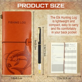 Glenmal Fishing Log Book with Pen Fishing Journal Notebook Pocket Fishing Gifts for Men Designed for Fishermen to Record Fishing Details Gifts for Men Dad Husband Fathers Day Birthday Gift, 96 Pages