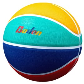 Baden | Legend Court Canvas | Creative Design Outdoor Rubber Game Basketball | Youth & Adult Size 5,6,7 (Size 6, Multi Color)