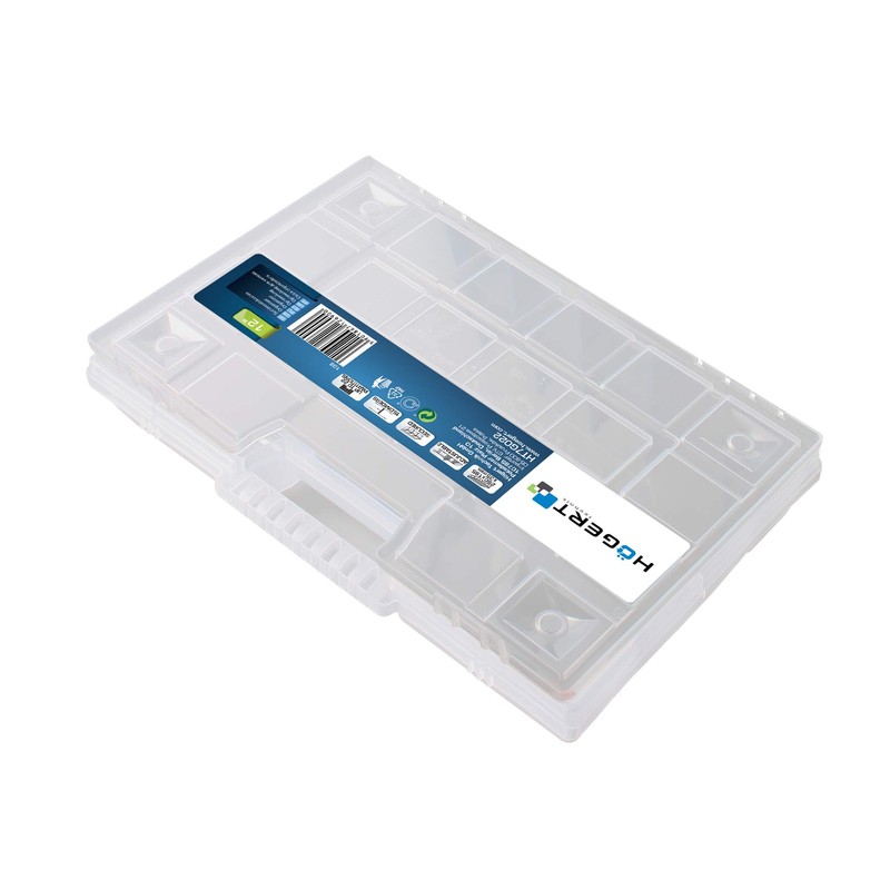 Högert Technik HT7G022 Compartment Box, Steel, Blue, Grey, 12 Inches