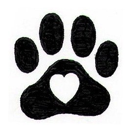 Dog Rubber Stamps - Biggest Heart Paw-DSP1008F (2-1/4 x 2-1/4)