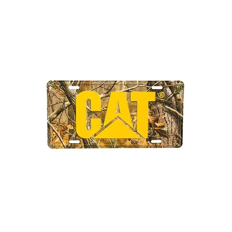 BD&A Caterpillar CAT Camouflage Camo Woods Aluminum License Plate