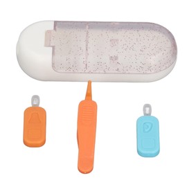 Baby Ear Nose Cleaner Set TPR Portable Double Head Safely Infant Ear Pick Nose Cleaner for Home Outdoor