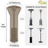 Easy-Going Patio Heater Cover with Zipper and Storage Bag, Waterproof
