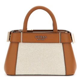 GUESS Andela Mini Satchel Bag Natural/Cognac, Natural / cognac, Unit size