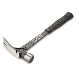 ESTWING Ultra Series Hammer - 19 oz Rip Claw Framing Hammer with Milled Face & Shock Reduction Grip - EB-19SM