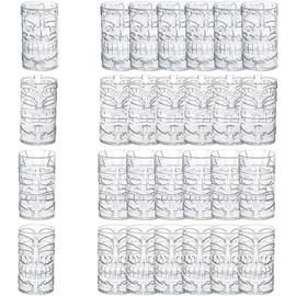 Fun Express Bulk Clear Tiki Totem Plastic Cups, 24 Piece