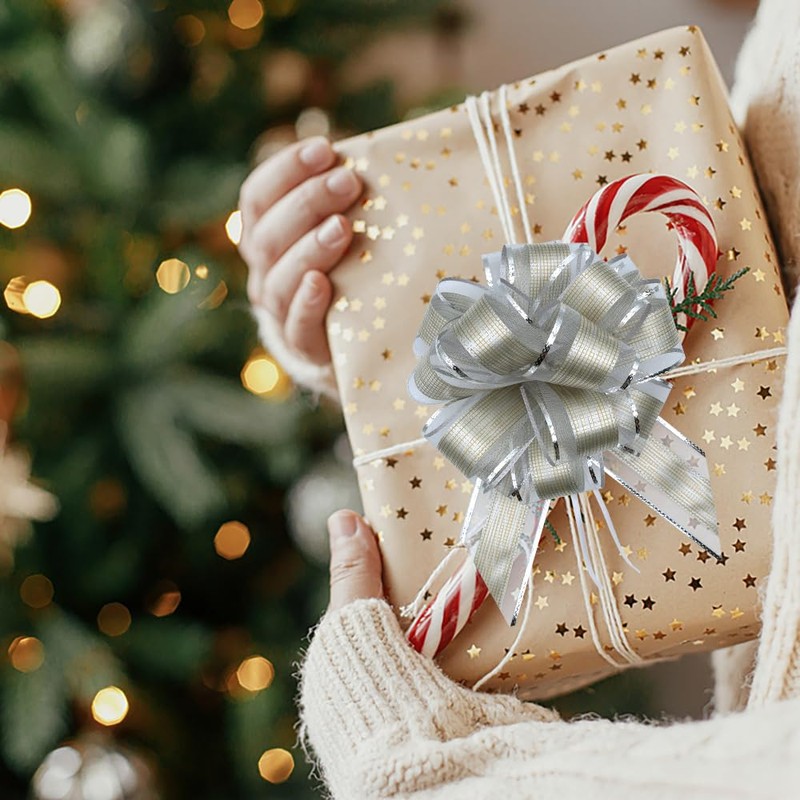 12 PCS Pull Bows for Gift Wrapping Ribbon Pull Bow