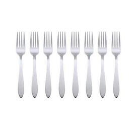 Oneida Taylor Everyday Flatware Dinner Forks, Set of 8, 18/0 Stainless Steel, Silverware Set, 1.5 x 3.75 x 8.6 inches