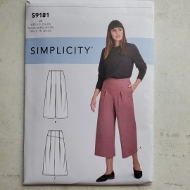 Simplicity S9181 Cropped Wide Leg Pants Skirt A-Line Misses 16 - 24 UNCUT