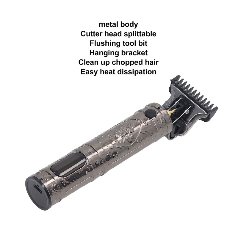 Hair Trimmer Professional Portable Rechargeable Hair Clipper with LCD Display