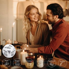 Food Decision Dice- Husband Valentine Gifts from Wife,Boyfriend Valentines Day Gifts,Romantic Gift for Couples,11th Year Anniversary Wedding Gifts for Girlfriend,Engagement Gifts for Men,Birthday Gift