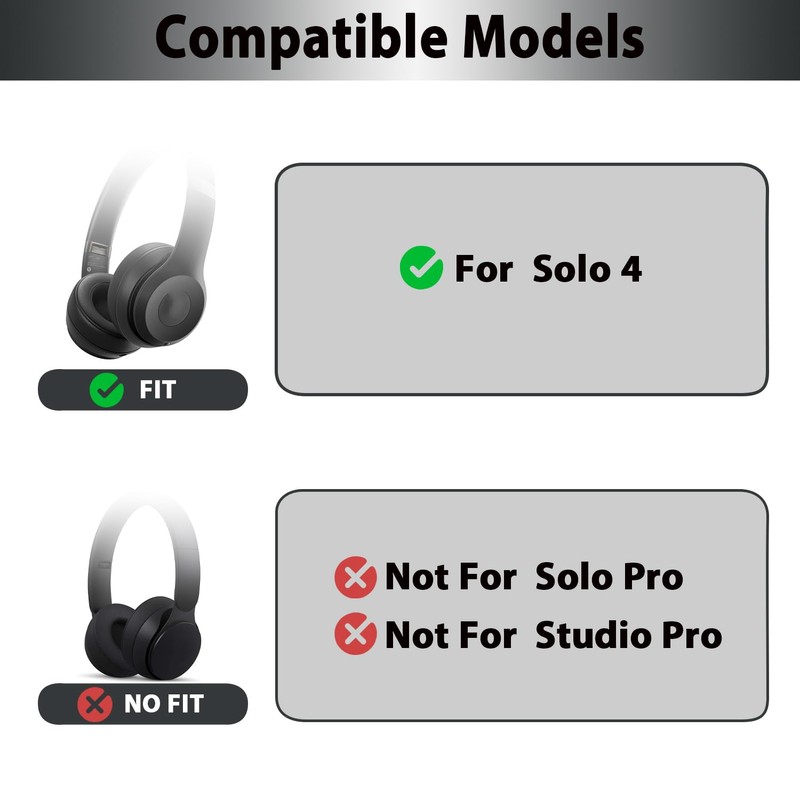 Solo 4 Earpads Replacement Ear Pads Cushion for Beats Solo