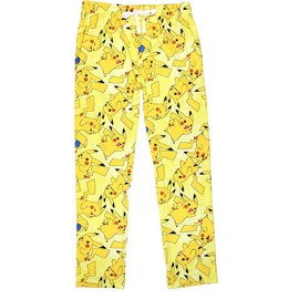 Pokémon Men's Pikachu Allover Character Subtle Tie Dye Adult Sleep Bottoms Pajama Pants (Small)