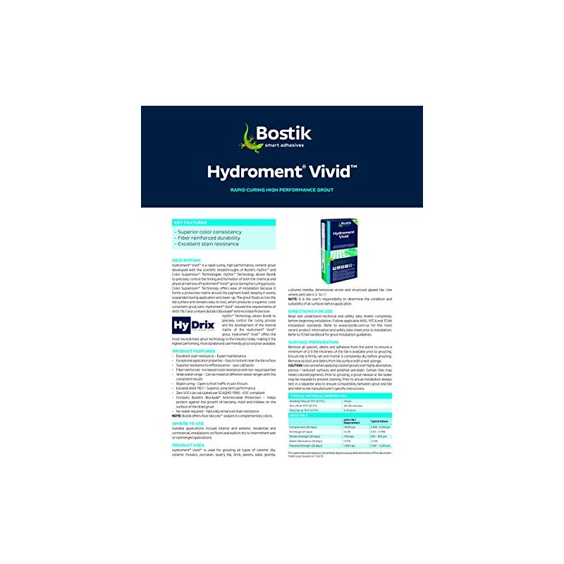 25lb Bostik Vivid Grout Mobe Pearl H145