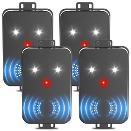 4 Pack Rodent Repellent for Car Engines,Three Power Supply Modes,Car Rodent Repeller Ultrasonic, Under Hood Flashing Light Covers a Wide Range, Suitable for Cars, Garages