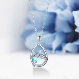 qielizhu Dragon Necklace for Women 925 Sterling Silver Cute Dragon Pendant Dragon Jewelry Gift for Women