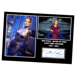 Star Trek Voyager Seven Of Nine Jeri Ryan Signed Print (A4 Print 29.7cm x 24cm)