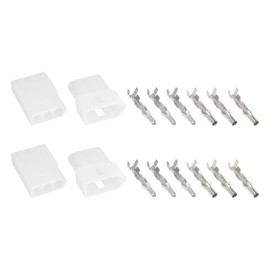 Briny River Kit Di 2 Prese E Terminali Maschio E Femmina A 3 Pin 03-09-2032,03-09-1032 Compatibili Con Molex Per Cavi Fino A 2 Mm² Per Auto E Moto