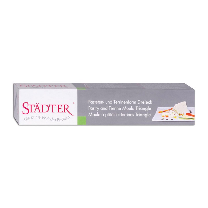 Staedter Triangle Pastry and Terrine Mould, Stainless Steel Silver, 30