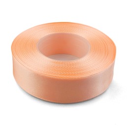 Netuno 1 x Satin Ribbon Peach 25 mm x 32 m Ribbon Gift Ribbon Decorative Ribbon Elegant Fabric Ribbon Colourful Satin Roll Coloured Ribbons for Crafts for Wedding Christening Birthday Christmas Easter