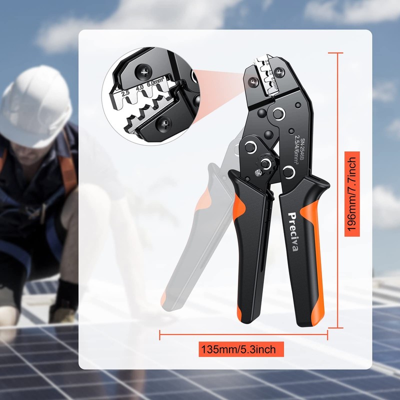 Preciva Solar Crimping Pliers for 2.5/4.0/6.0 mm² Solar Panel PV