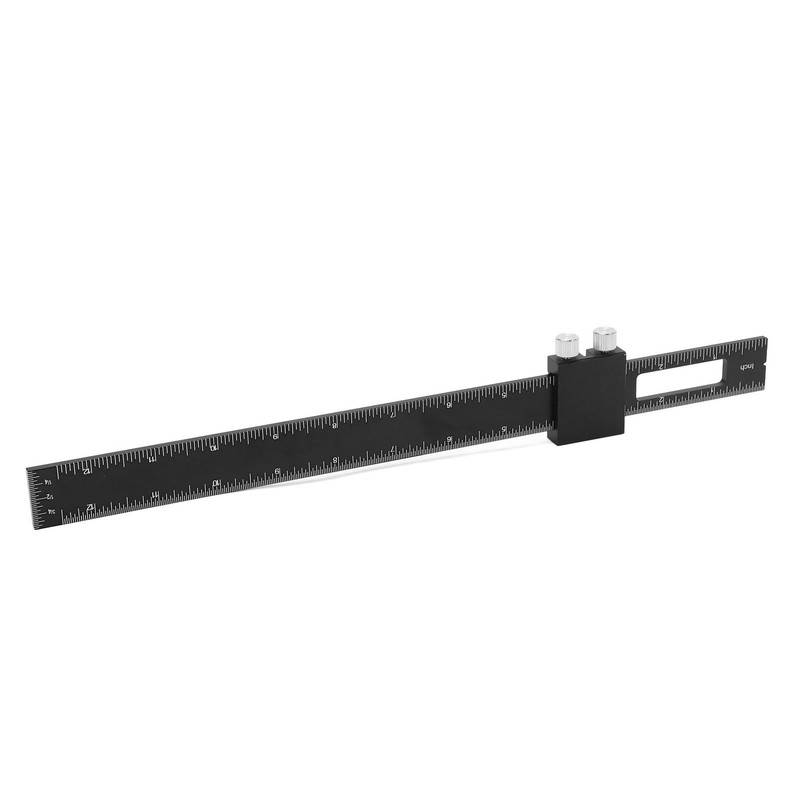 T Square Woodworking Ruler Aluminum Alloy Adjustable Slide Stop Scribing