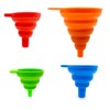 Qgond 4-Pack Collapsible Silicone Kitchen Funnel Set | Small &