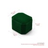 Oirlv Dark Green Velvet Ring Box Single Ring Storge Box