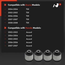A-Premium 4 x Front Upper Control Arm Bushing Kit, Compatible with Honda Accord 2003-2007 & Acura TSX 2004-2008
