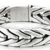COOLSTEELANDBEYOND Men's Heavy Stainless Steel Braided Wheat Chain Bracelet, Woven