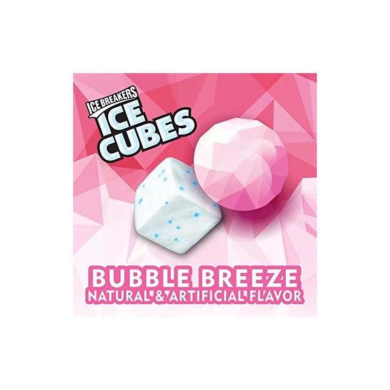 Ice Breakers Ice Cubes Sugar Free Gum Xylitol, Bubble Breeze