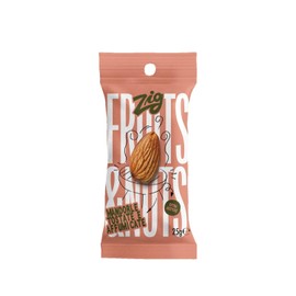 ZIG - Snack Fruits & Nuts - Geröstete und geräucherte Mandeln 250g | 10 Packungen à 25g