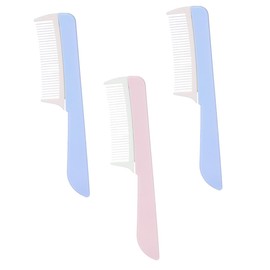 OATIPHO 3pcs Portable Thickened Plastic Hair Combs for Women Versatile Styling Grooming Tools for Curly and Straight Hair Compact Travel Wide for Easy Random Color