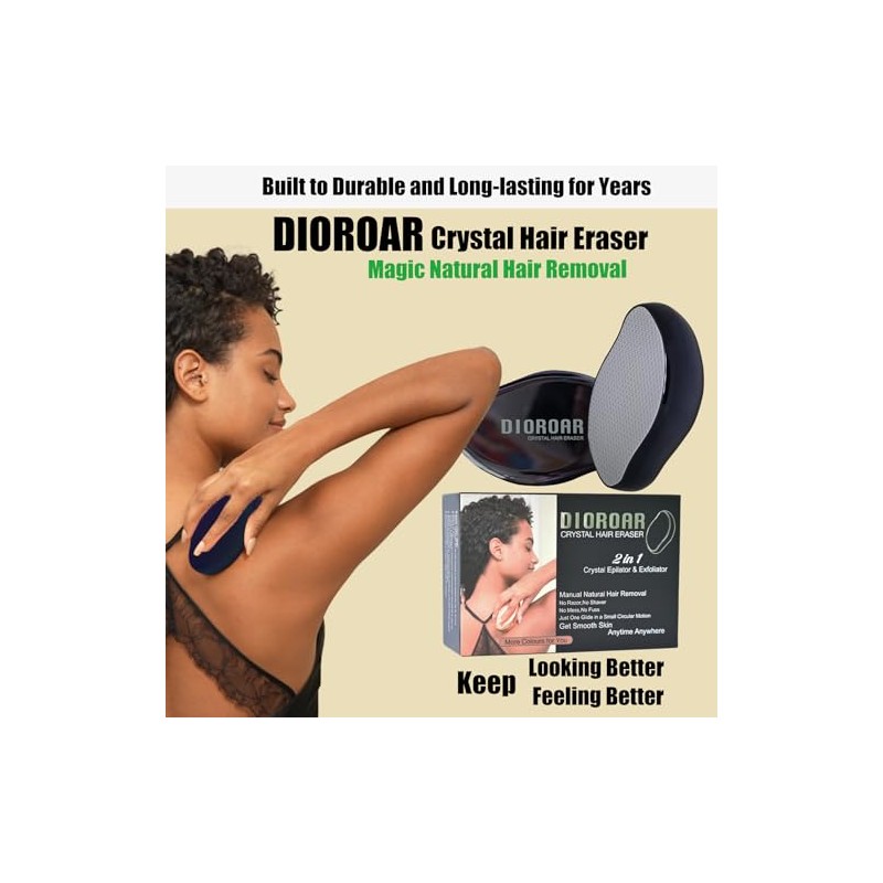 Crystal Hair Remover,Painless Reusable Hair Removal for Women & Men