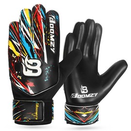 ZASH Goalkeeper Gloves for Kids, Youth & Adult Football Soccer Goalie Gloves with 4-mm Latex Palm and Double Wrist Protection (Black, Size 3 Suitable for 5 to 6 Year Old)