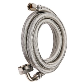 EFIELD 10 Feet Length Dishwasher Hose with 90 Degree FGH Elbow, Water Supply Line, Premium Braided Stainless Steel