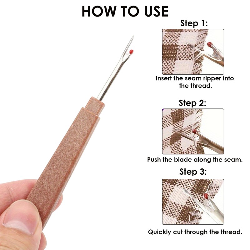 WedDecor Wooden Seam Ripper & Stitch Remover – Precision Tool